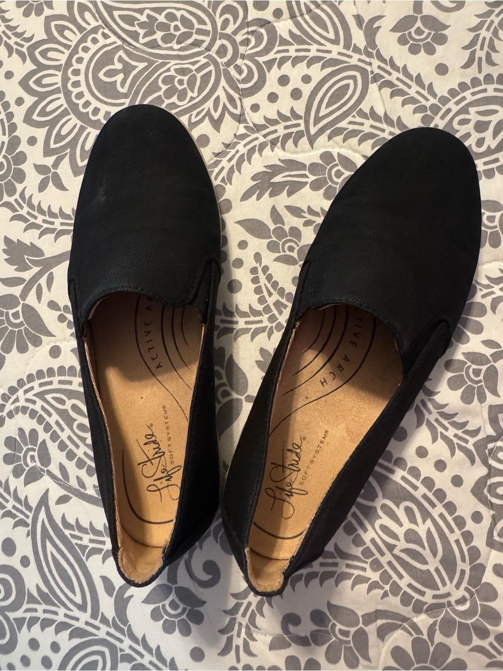 Life Stride Black Slip-On Women’s Loafers